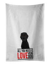 Load image into Gallery viewer, Labrador Retriever Black #2  White Kitchen Towel Set of 2
