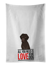 Load image into Gallery viewer, Labrador Retriever Chocolate #1  White Kitchen Towel Set of 2