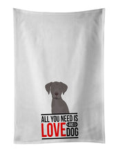 Load image into Gallery viewer, Labrador Retriever Gray Puppy  White Kitchen Towel Set of 2