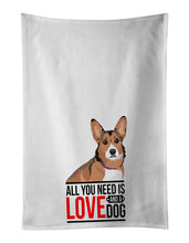 Load image into Gallery viewer, Pembroke Welsh Corgi Sable and White  White Kitchen Towel Set of 2