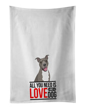 Load image into Gallery viewer, Pit Bull Blue #1  White Kitchen Towel Set of 2