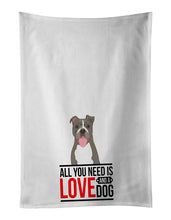 Load image into Gallery viewer, Pit Bull Blue #2  White Kitchen Towel Set of 2