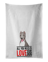 Load image into Gallery viewer, Pit Bull Blue #5  White Kitchen Towel Set of 2