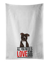 Load image into Gallery viewer, Pit Bull Brindle #2  White Kitchen Towel Set of 2