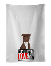 Load image into Gallery viewer, Pit Bull Chocolate  White Kitchen Towel Set of 2