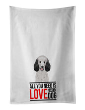 Load image into Gallery viewer, Poodle Standard Silver  White Kitchen Towel Set of 2