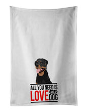 Load image into Gallery viewer, Rottweiler Black and Tan #1  White Kitchen Towel Set of 2
