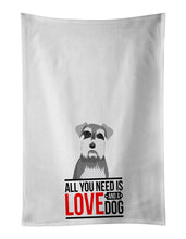 Load image into Gallery viewer, Schnauzer Salt and Pepper #1  White Kitchen Towel Set of 2