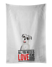 Load image into Gallery viewer, Schnauzer Salt and Pepper #2  White Kitchen Towel Set of 2