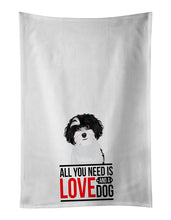 Load image into Gallery viewer, Shih-Tzu Black and White #1  White Kitchen Towel Set of 2
