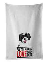 Load image into Gallery viewer, Shih-Tzu Black and White #3  White Kitchen Towel Set of 2