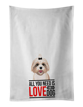 Load image into Gallery viewer, Shih-Tzu Gold #2  White Kitchen Towel Set of 2