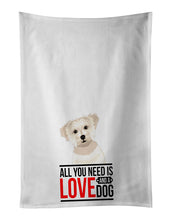 Load image into Gallery viewer, Shih-Tzu Gold #6  White Kitchen Towel Set of 2