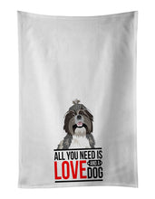 Load image into Gallery viewer, Shih-Tzu Silver and White #2  White Kitchen Towel Set of 2