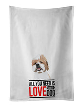 Load image into Gallery viewer, Shih-Tzu Silver Gold and White #2 White Kitchen Towel Set of 2