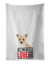 Load image into Gallery viewer, Yorkie Parti  White Kitchen Towel Set of 2