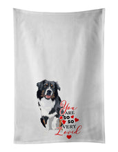 Load image into Gallery viewer, Australian Shepherd Black Tricolor #1 so Loved White Kitchen Towel Set of 2