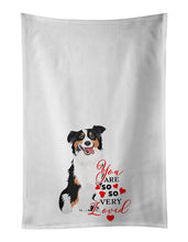 Load image into Gallery viewer, Australian Shepherd Black Tricolor #2 so Loved White Kitchen Towel Set of 2