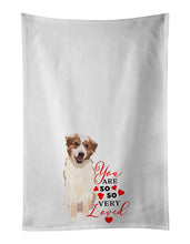 Load image into Gallery viewer, Australian Shepherd Red and White #1 so Loved White Kitchen Towel Set of 2