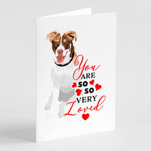 Load image into Gallery viewer, Australian Shepherd Red and White #2 so Loved Greeting Cards -  Blank Note Cards – 8-Pack of Artist-Designed Cards with Envelopes