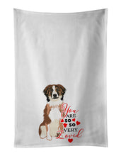 Load image into Gallery viewer, Australian Shepherd Red Tricolor #1 so Loved White Kitchen Towel Set of 2