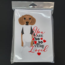 Load image into Gallery viewer, Beagle Tricolor #1 so Loved Greeting Cards -  Blank Note Cards – 8-Pack of Artist-Designed Cards with Envelopes
