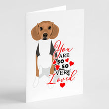 Load image into Gallery viewer, Beagle Tricolor #1 so Loved Greeting Cards -  Blank Note Cards – 8-Pack of Artist-Designed Cards with Envelopes