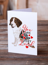 Load image into Gallery viewer, Beagle Tricolor Mottled so Loved Greeting Cards -  Blank Note Cards – 8-Pack of Artist-Designed Cards with Envelopes