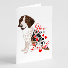 Load image into Gallery viewer, Beagle Tricolor Mottled so Loved Greeting Cards -  Blank Note Cards – 8-Pack of Artist-Designed Cards with Envelopes