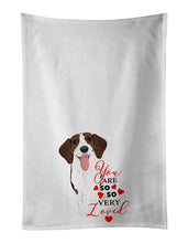 Load image into Gallery viewer, Beagle Tricolor Red Ticked #3 so Loved White Kitchen Towel Set of 2