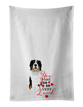Load image into Gallery viewer, Bernese Mountain Dog #2 so Loved White Kitchen Towel Set of 2