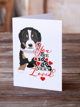 Load image into Gallery viewer, Bernese Mountain Dog Puppy #1 so Loved Greeting Cards -  Blank Note Cards – 8-Pack of Artist-Designed Cards with Envelopes