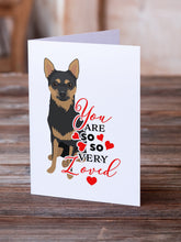 Load image into Gallery viewer, Chihuahua Black and Tan #1 so Loved Greeting Cards -  Blank Note Cards – 8-Pack of Artist-Designed Cards with Envelopes