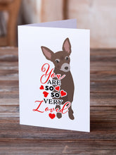 Load image into Gallery viewer, Chihuahua Chocolate #2 so Loved Greeting Cards -  Blank Note Cards – 8-Pack of Artist-Designed Cards with Envelopes
