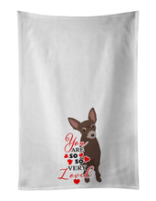 Load image into Gallery viewer, Chihuahua Chocolate #2 so Loved White Kitchen Towel Set of 2