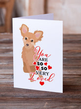 Load image into Gallery viewer, Chihuahua Fawn so Loved Greeting Cards -  Blank Note Cards – 8-Pack of Artist-Designed Cards with Envelopes