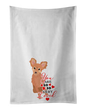 Load image into Gallery viewer, Chihuahua Fawn so Loved White Kitchen Towel Set of 2