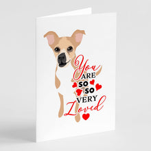 Load image into Gallery viewer, Chihuahua Gold and White so Loved Greeting Cards -  Blank Note Cards – 8-Pack of Artist-Designed Cards with Envelopes