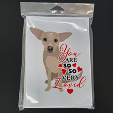 Load image into Gallery viewer, Chihuahua Silver so Loved Greeting Cards -  Blank Note Cards – 8-Pack of Artist-Designed Cards with Envelopes