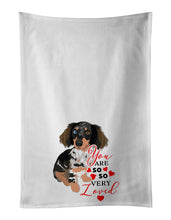 Load image into Gallery viewer, Dachshund Dapple #1 so Loved White Kitchen Towel Set of 2