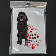 Load image into Gallery viewer, Doodle Black #1 so Loved Greeting Cards -  Blank Note Cards – 8-Pack of Artist-Designed Cards with Envelopes