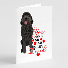 Load image into Gallery viewer, Doodle Black #1 so Loved Greeting Cards -  Blank Note Cards – 8-Pack of Artist-Designed Cards with Envelopes