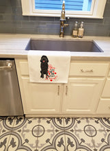 Load image into Gallery viewer, Doodle Black #1 so Loved White Kitchen Towel Set of 2
