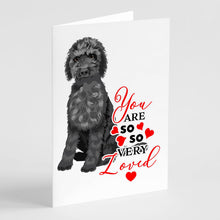 Load image into Gallery viewer, Doodle Black #2 so Loved Greeting Cards -  Blank Note Cards – 8-Pack of Artist-Designed Cards with Envelopes