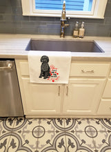 Load image into Gallery viewer, Doodle Black #2 so Loved White Kitchen Towel Set of 2