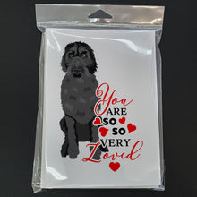 Load image into Gallery viewer, Doodle Black #3 so Loved Greeting Cards -  Blank Note Cards – 8-Pack of Artist-Designed Cards with Envelopes