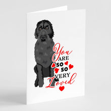 Load image into Gallery viewer, Doodle Black #3 so Loved Greeting Cards -  Blank Note Cards – 8-Pack of Artist-Designed Cards with Envelopes