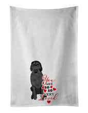Load image into Gallery viewer, Doodle Black #3 so Loved White Kitchen Towel Set of 2