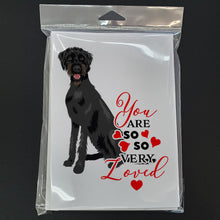 Load image into Gallery viewer, Doodle Black and Tan so Loved Greeting Cards -  Blank Note Cards – 8-Pack of Artist-Designed Cards with Envelopes