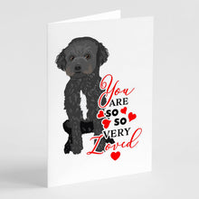 Load image into Gallery viewer, Doodle Black and White #1 so Loved Greeting Cards -  Blank Note Cards – 8-Pack of Artist-Designed Cards with Envelopes